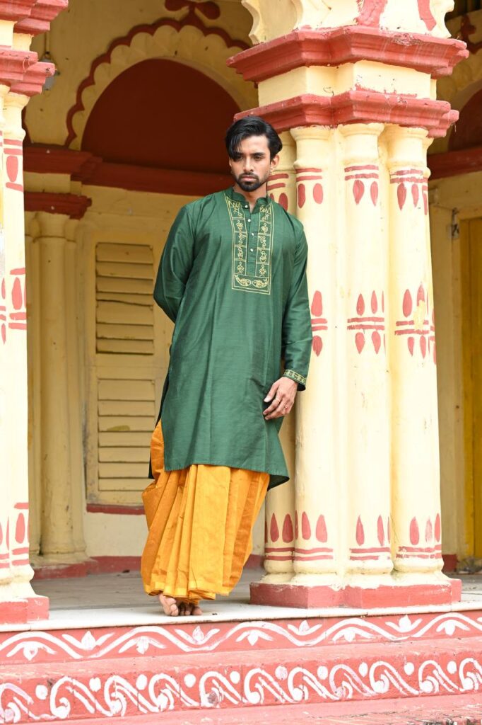 Heritage Green Kurta | Kalpotuli