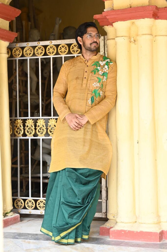 Phoolbari — Hand-Painted Heritage Kurta