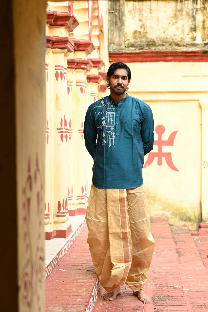 Neelrekha — Hand-Painted Short Kurta - Image 6