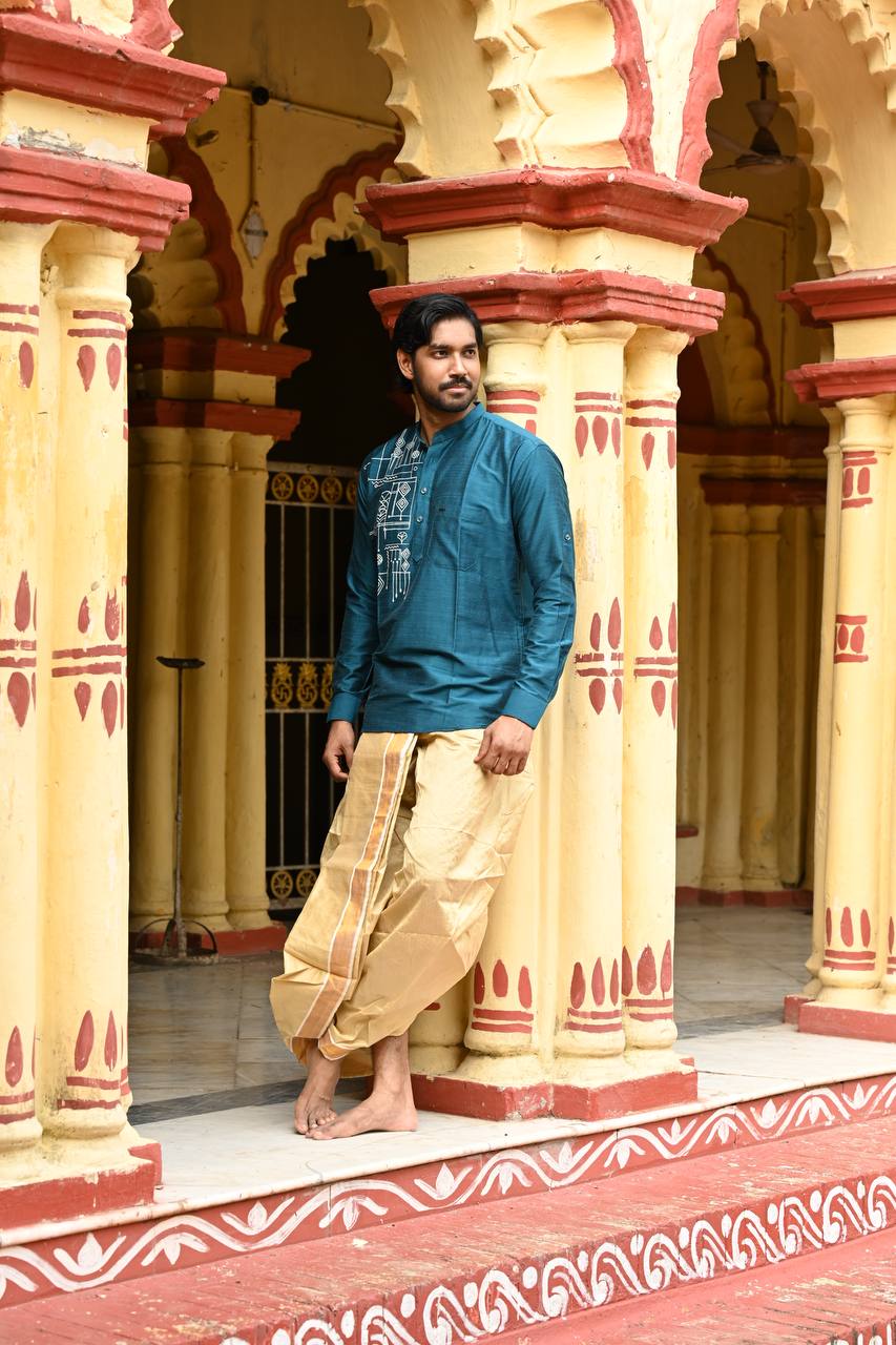 Neelrekha — Hand-Painted Short Kurta - Image 5