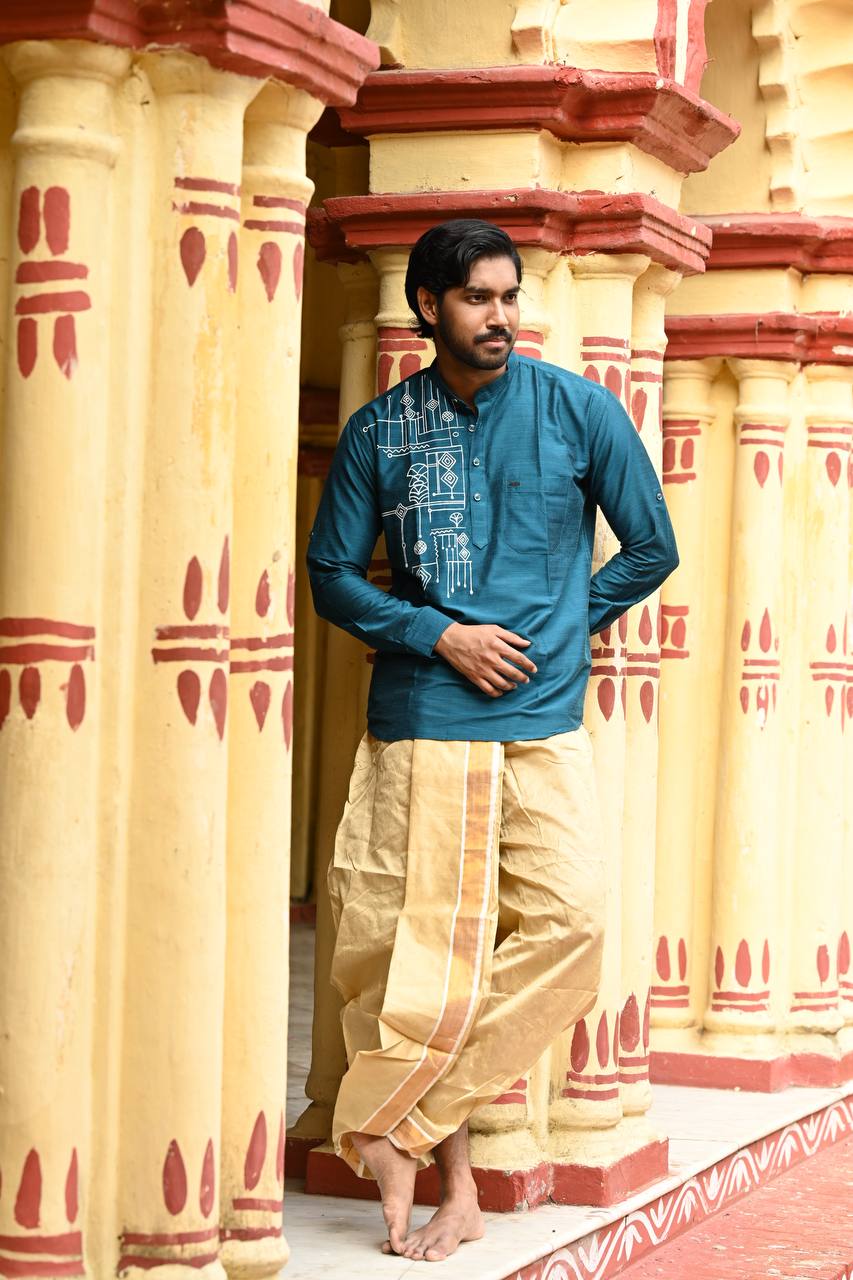 Neelrekha — Hand-Painted Short Kurta - Image 4