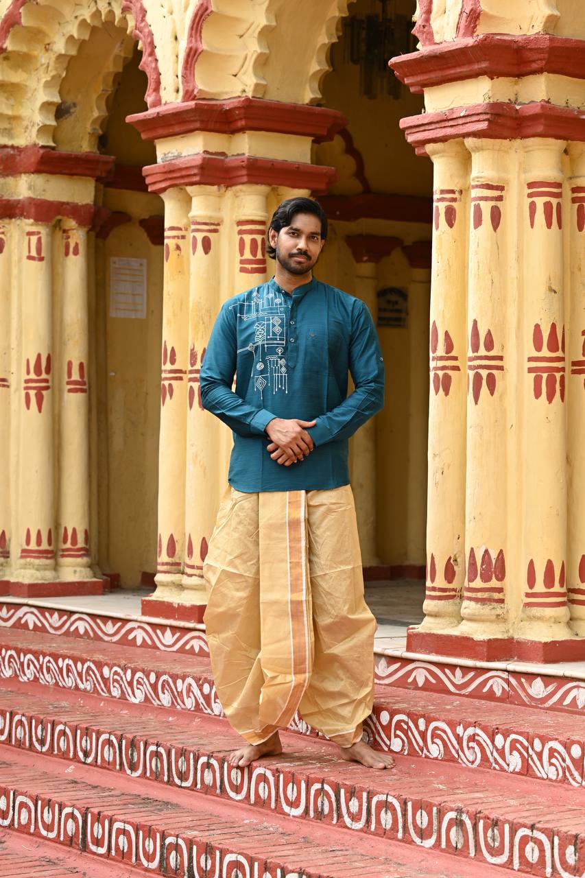 Neelrekha — Hand-Painted Short Kurta - Image 3