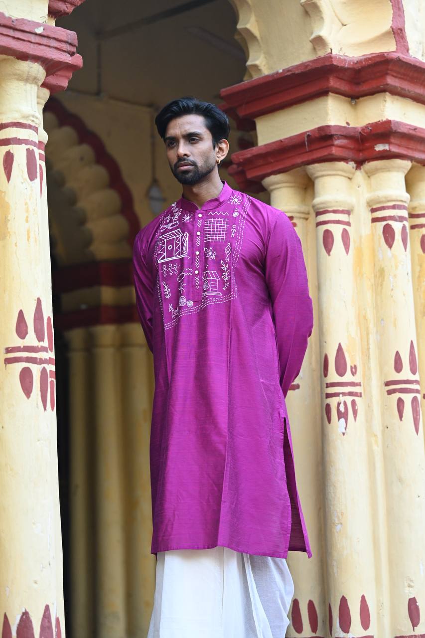 Rongmoy — Hand-Painted Heritage Kurta