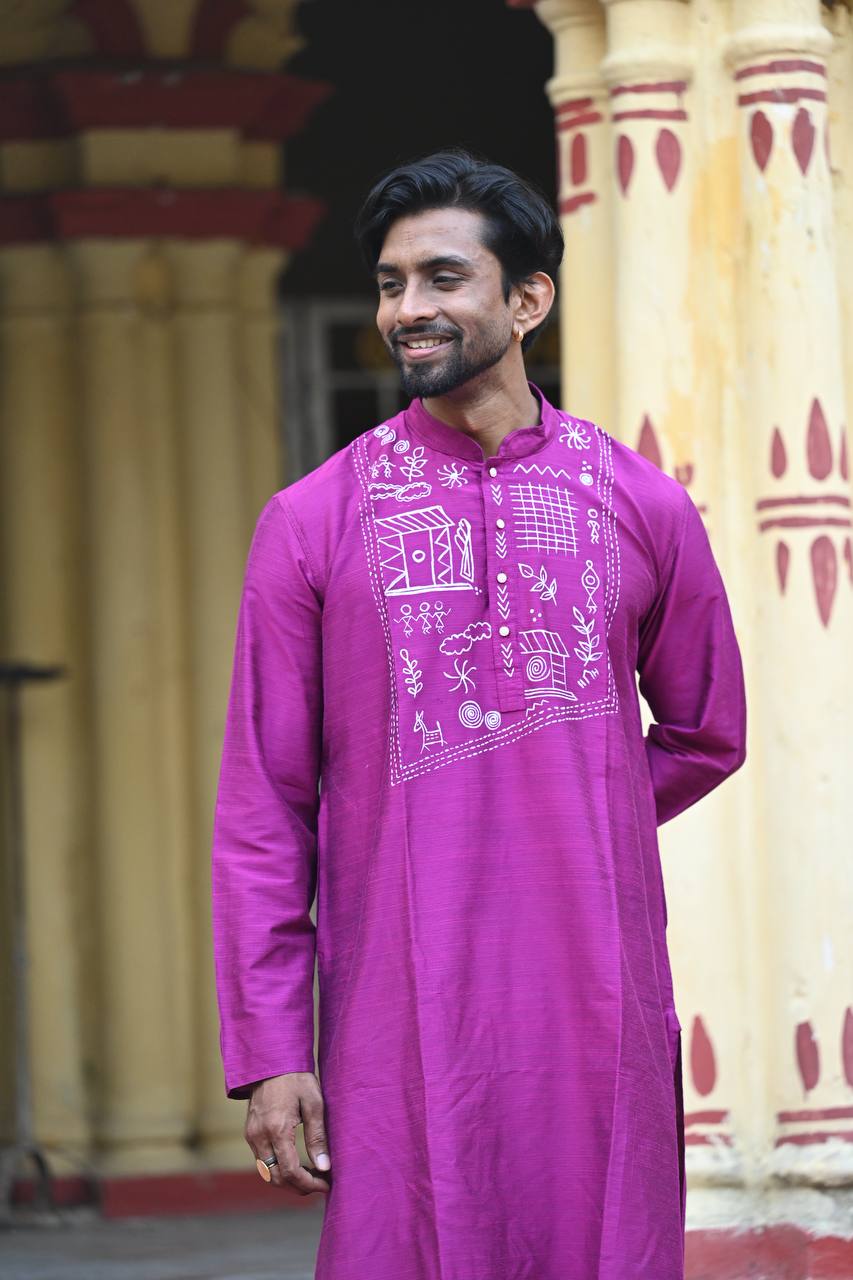 Rongmoy — Hand-Painted Heritage Kurta - Image 2
